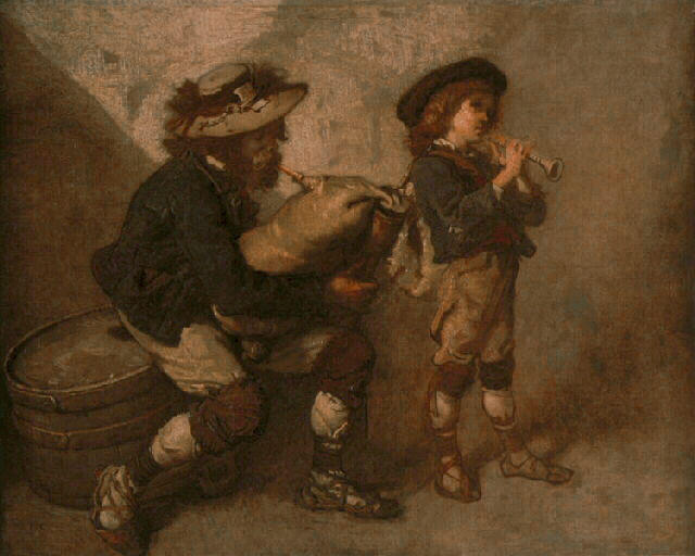 Wikioo.org - The Encyclopedia of Fine Arts - Painting, Artwork by Thomas Couture - Pifferaro et son fils