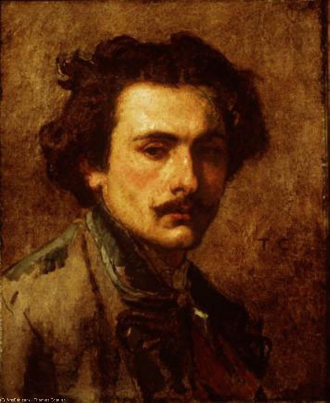 Wikioo.org - The Encyclopedia of Fine Arts - Painting, Artwork by Thomas Couture - Portrait of the Artist 1