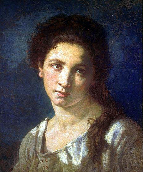 Wikioo.org - The Encyclopedia of Fine Arts - Painting, Artwork by Thomas Couture - The Artist's Daughter