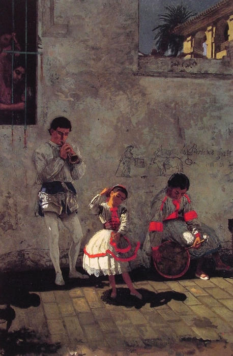 Wikioo.org - The Encyclopedia of Fine Arts - Painting, Artwork by Thomas Eakins - A Street Scene in Seville