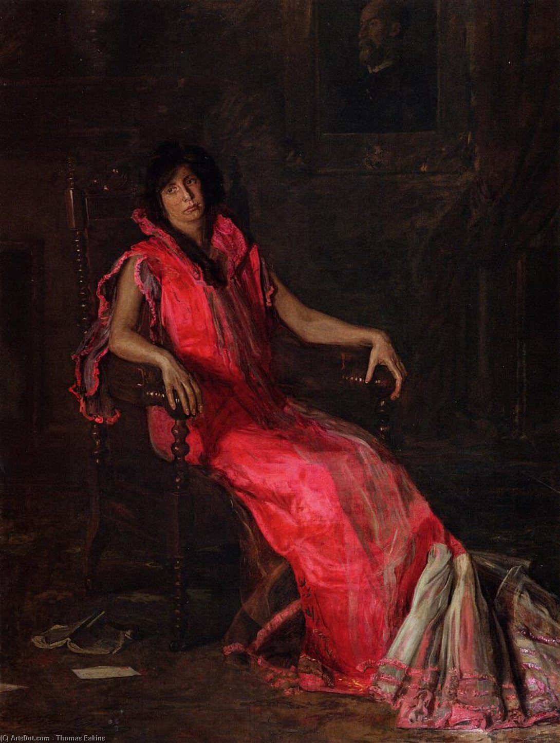 Wikioo.org - Die Enzyklopädie bildender Kunst - Malerei, Kunstwerk von Thomas Eakins - Eine Schauspielerin