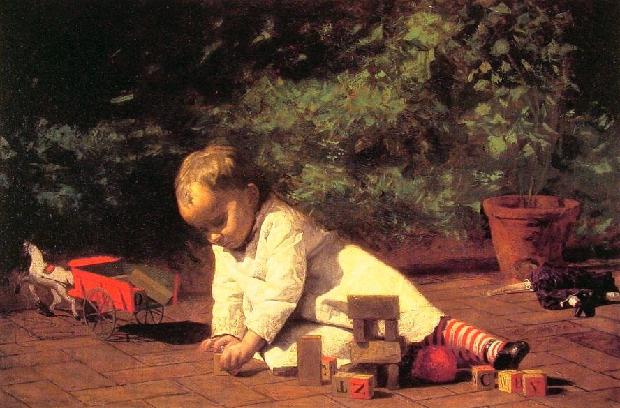Wikioo.org - The Encyclopedia of Fine Arts - Painting, Artwork by Thomas Eakins - Baby at Play