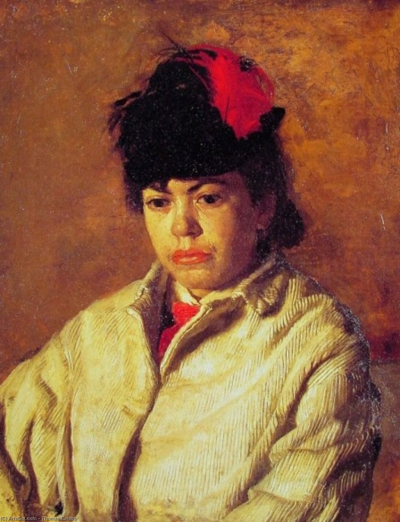Wikioo.org - The Encyclopedia of Fine Arts - Painting, Artwork by Thomas Eakins - Margaret in Skating Costume