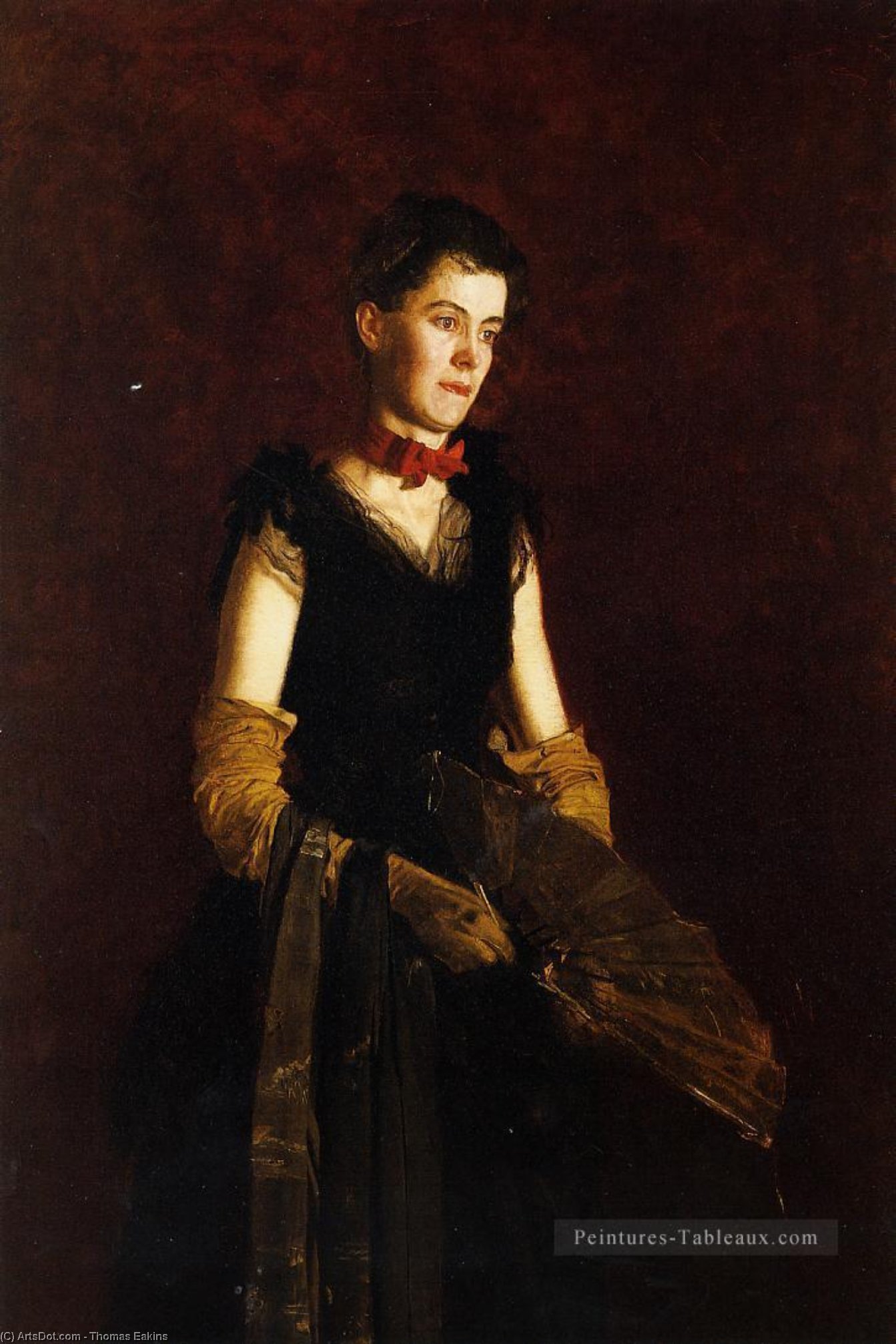 Wikioo.org – L'Enciclopedia delle Belle Arti - Pittura, Opere di Thomas Eakins - Ritratto di Letitia Wilson Jordan