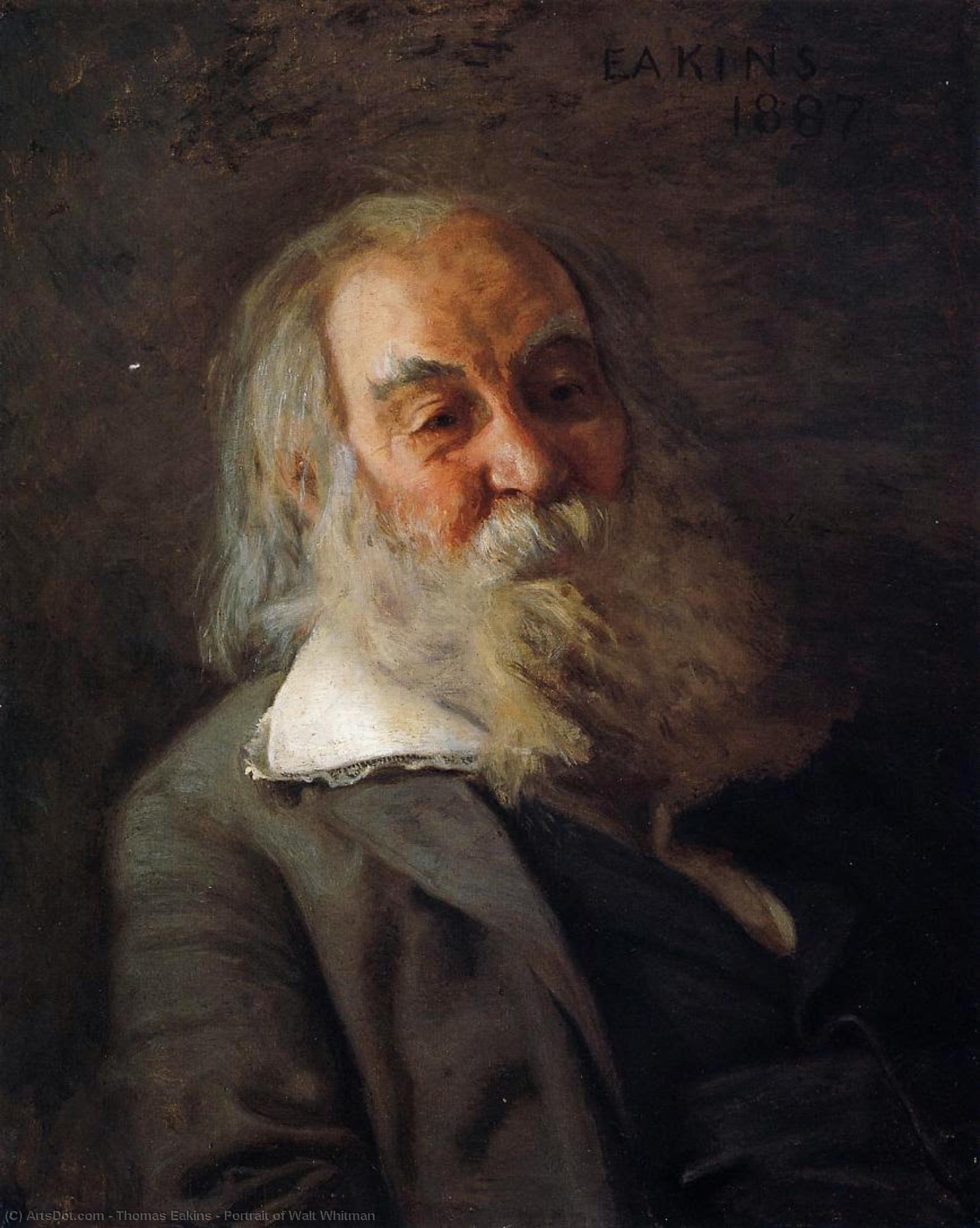 WikiOO.org - Enciklopedija dailės - Tapyba, meno kuriniai Thomas Eakins - Portrait of Walt Whitman
