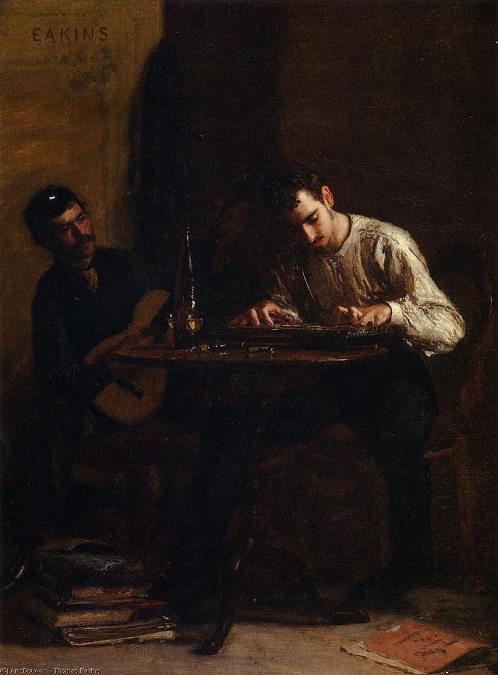 Wikioo.org - The Encyclopedia of Fine Arts - Painting, Artwork by Thomas Eakins - Professionals at Rehearsal