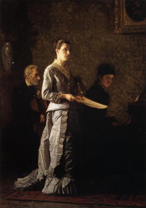 Wikioo.org - สารานุกรมวิจิตรศิลป์ - จิตรกรรม Thomas Eakins - Singing a Pathetic Song