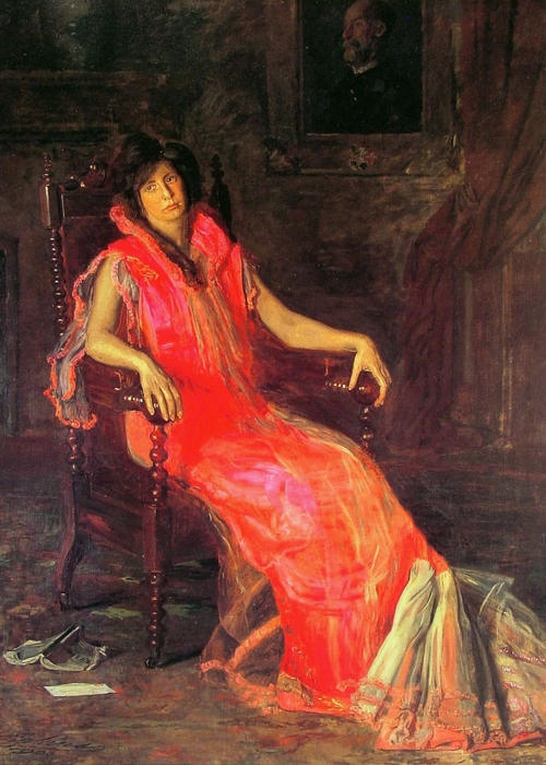 Wikioo.org – L'Enciclopedia delle Belle Arti - Pittura, Opere di Thomas Eakins - L attrice