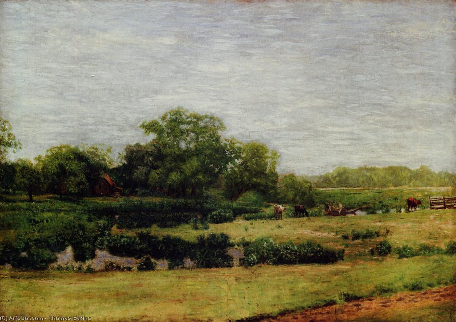 Wikioo.org - The Encyclopedia of Fine Arts - Painting, Artwork by Thomas Eakins - The Meadows, Gloucester