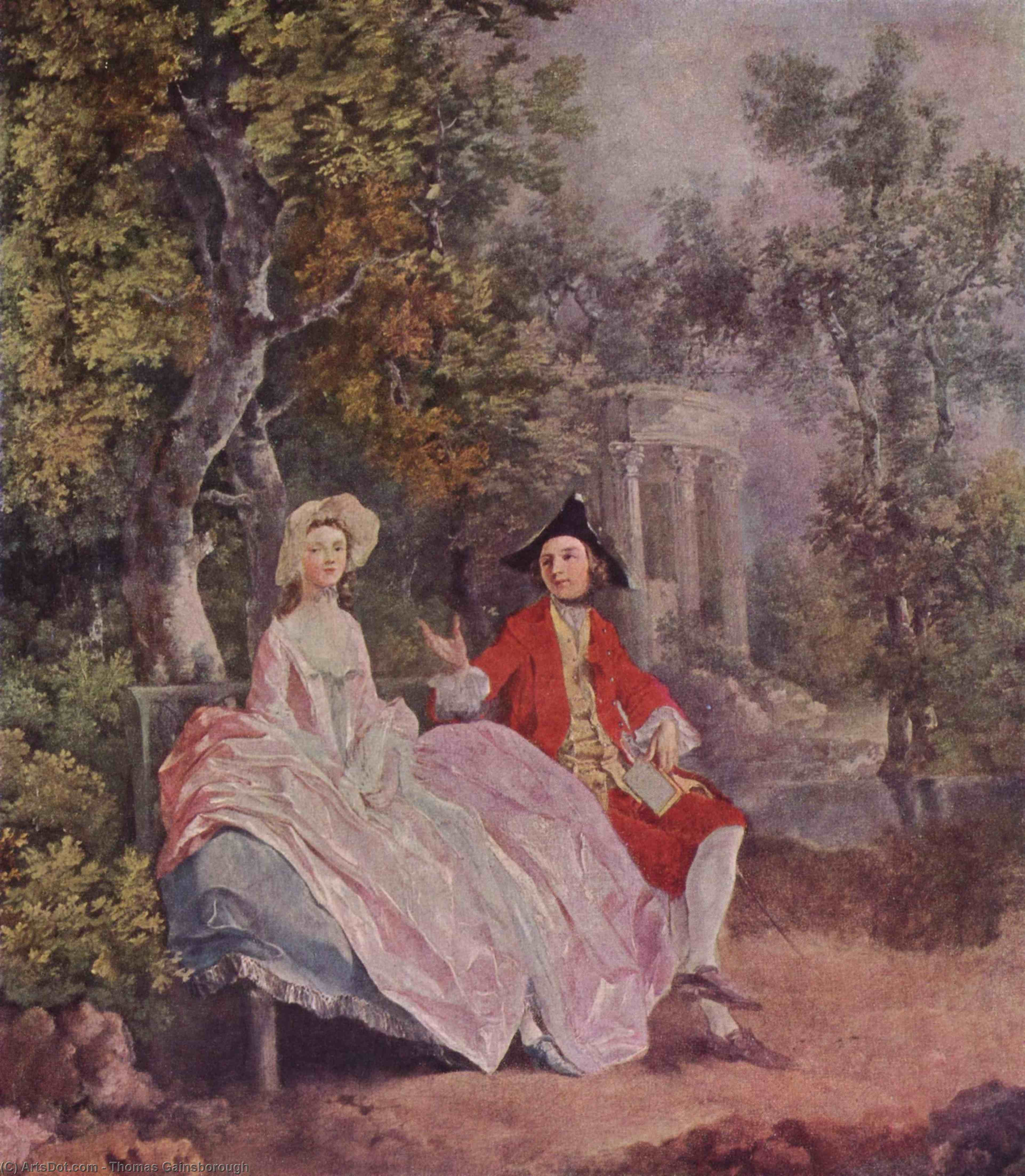 Wikioo.org - The Encyclopedia of Fine Arts - Painting, Artwork by Thomas Gainsborough - Conversation in a Park