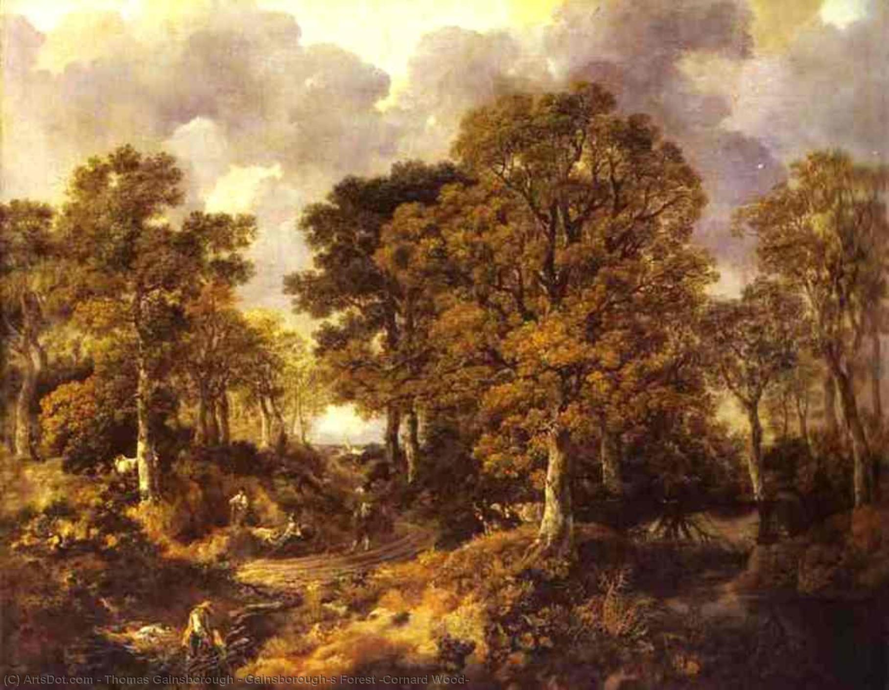 Wikioo.org - The Encyclopedia of Fine Arts - Painting, Artwork by Thomas Gainsborough - Gainsborough's Forest (Cornard Wood)