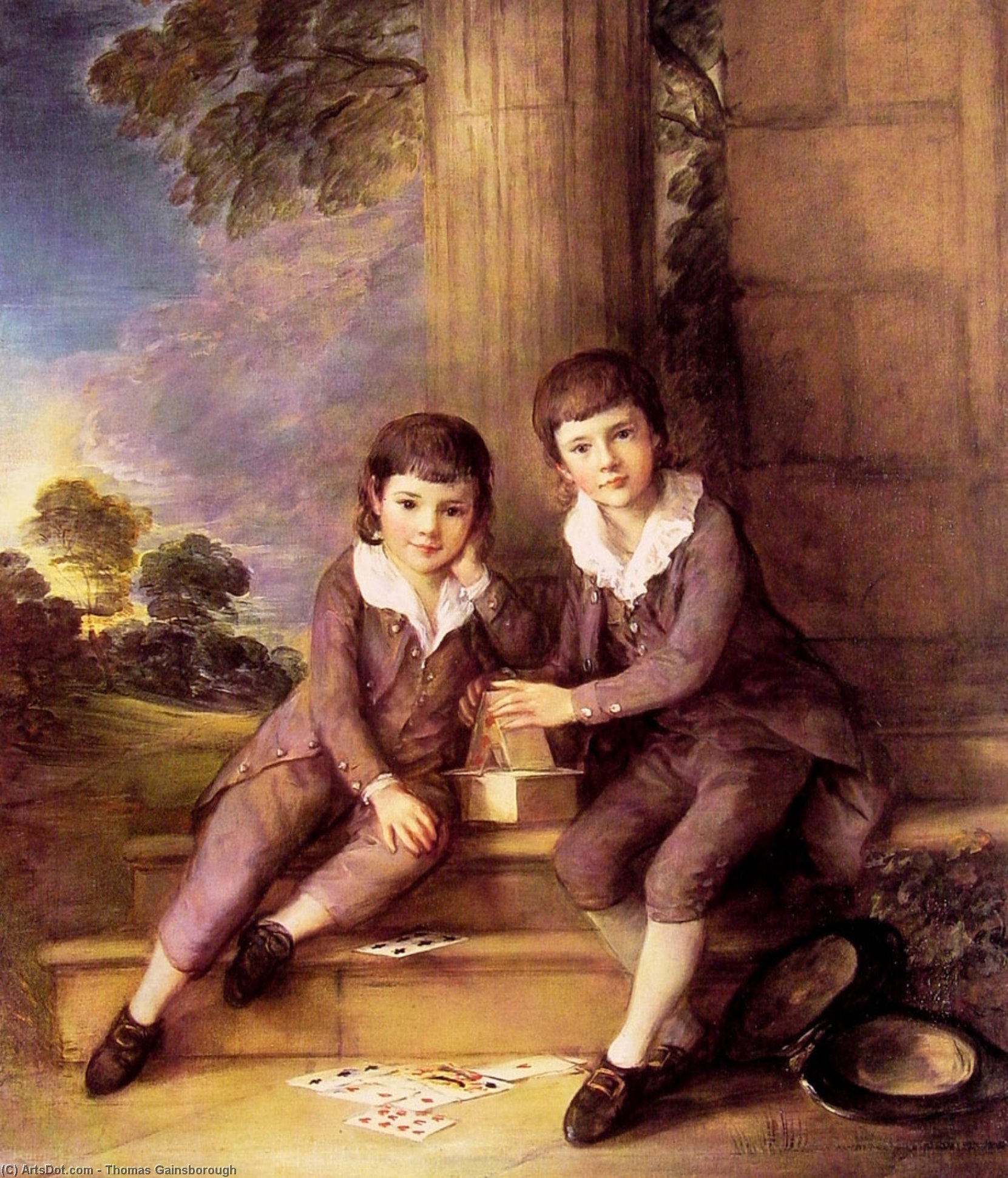 Wikoo.org - موسوعة الفنون الجميلة - اللوحة، العمل الفني Thomas Gainsborough - John and Henry Trueman Villebois
