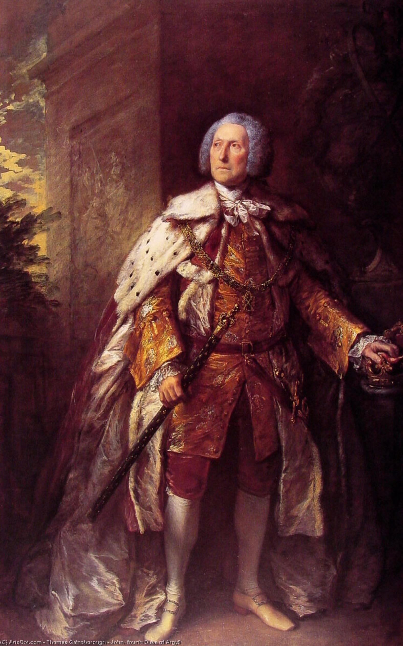 Wikioo.org - Bách khoa toàn thư về mỹ thuật - Vẽ tranh, Tác phẩm nghệ thuật Thomas Gainsborough - John, fourth Duke of Argyll