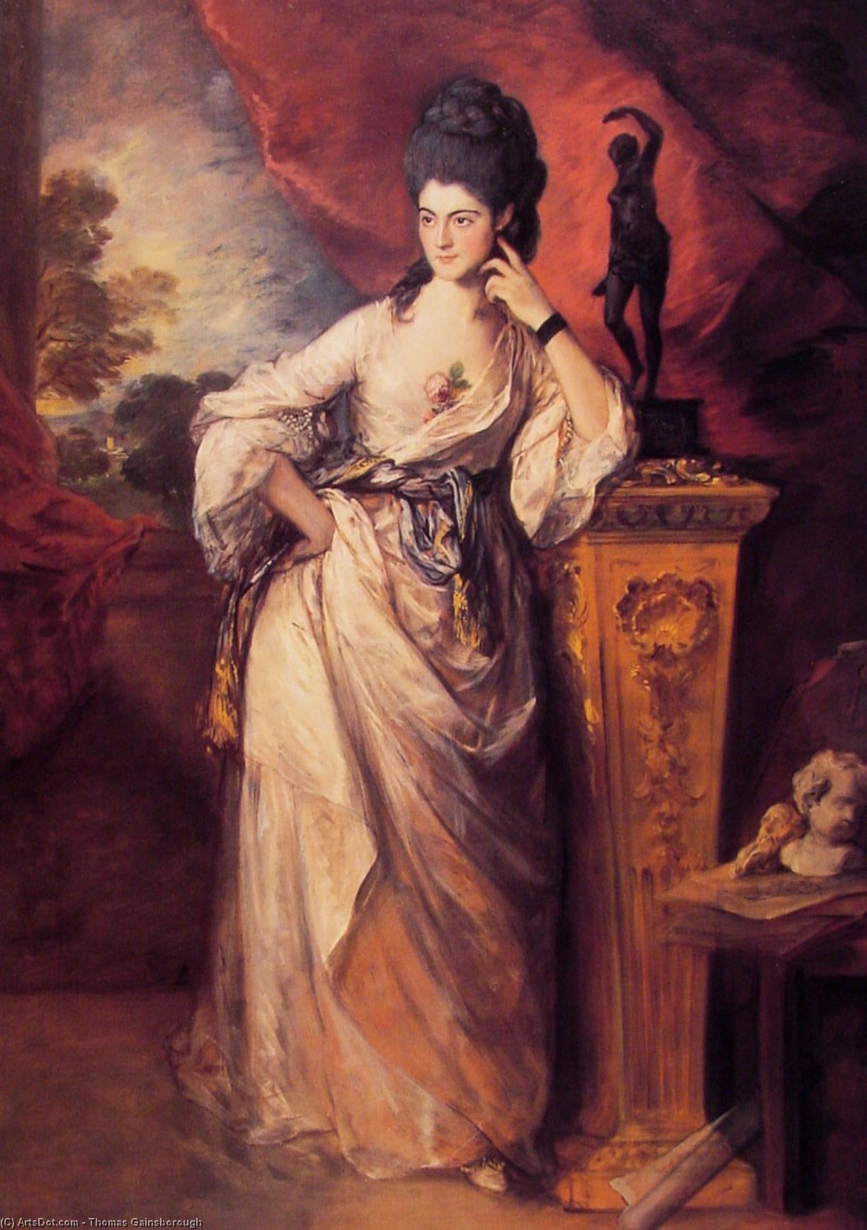 Wikioo.org - The Encyclopedia of Fine Arts - Painting, Artwork by Thomas Gainsborough - Lady Ligonier