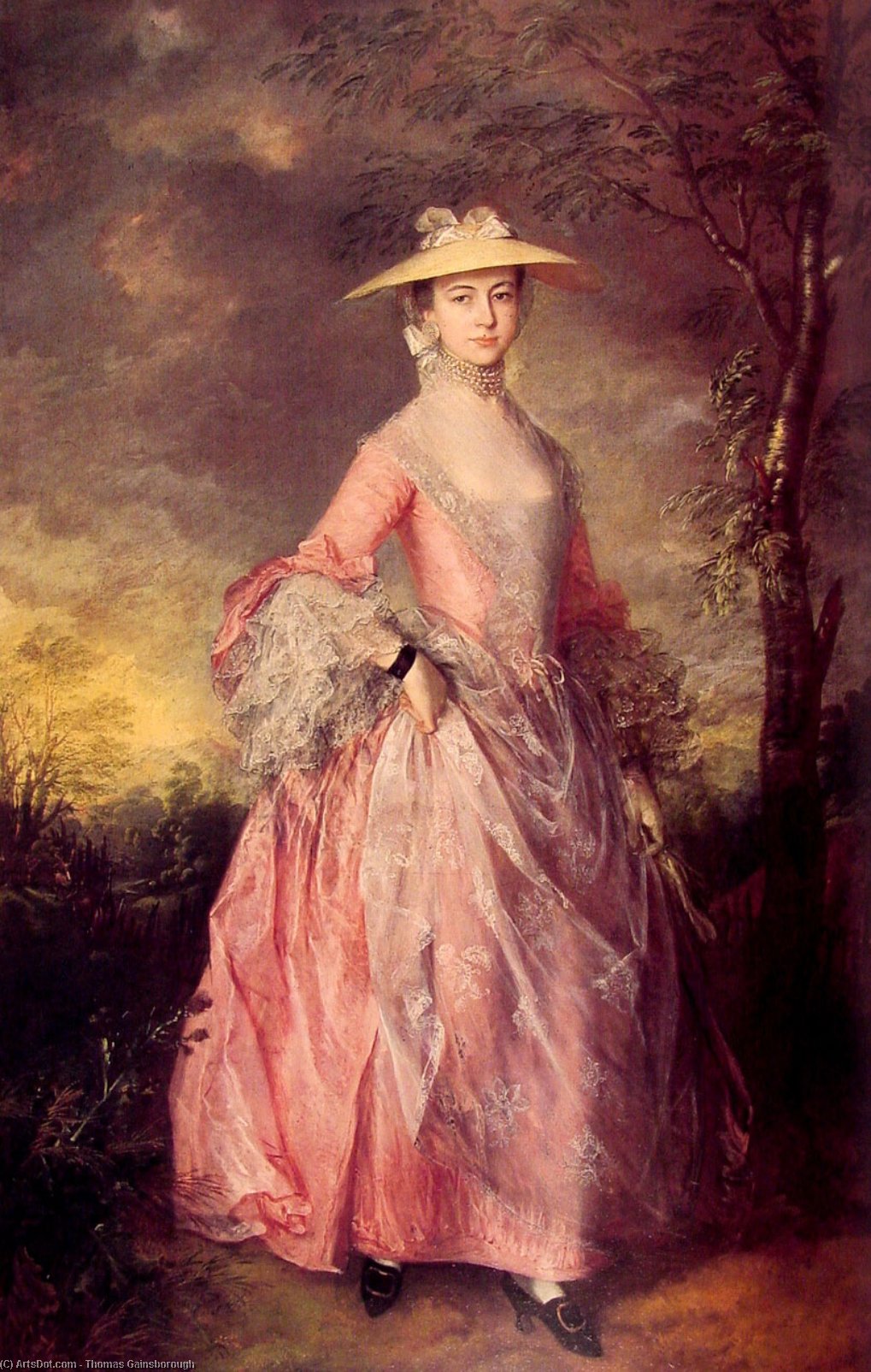 WikiOO.org - Encyclopedia of Fine Arts - Maleri, Artwork Thomas Gainsborough - Mary, Countess of Howe