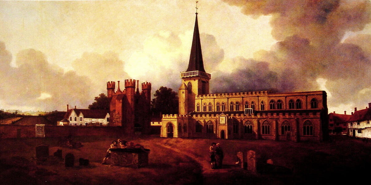 Wikioo.org – La Enciclopedia de las Bellas Artes - Pintura, Obras de arte de Thomas Gainsborough - San . Mary's Iglesia Hadleigh