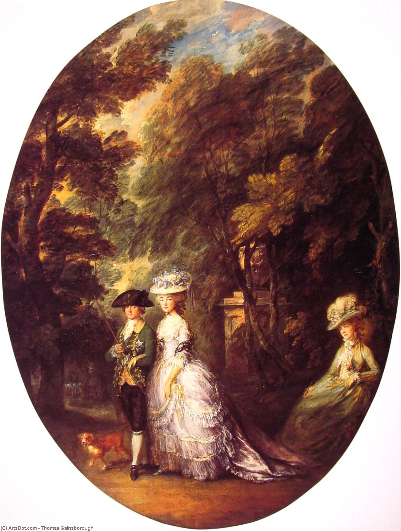 Wikoo.org - موسوعة الفنون الجميلة - اللوحة، العمل الفني Thomas Gainsborough - The Duke and Duchess of Cumberland