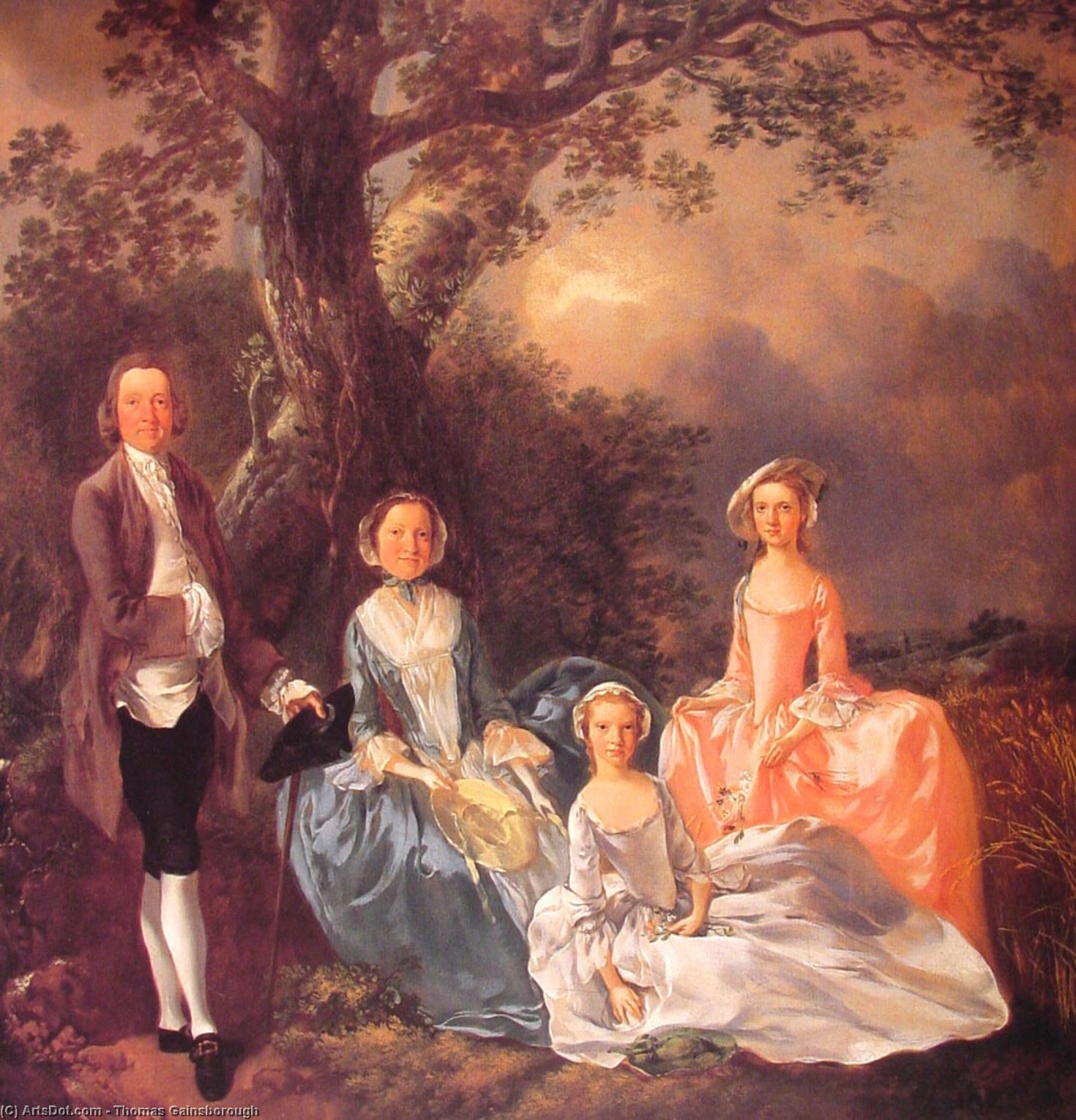WikiOO.org - Encyclopedia of Fine Arts - Maleri, Artwork Thomas Gainsborough - The Gravenor Family