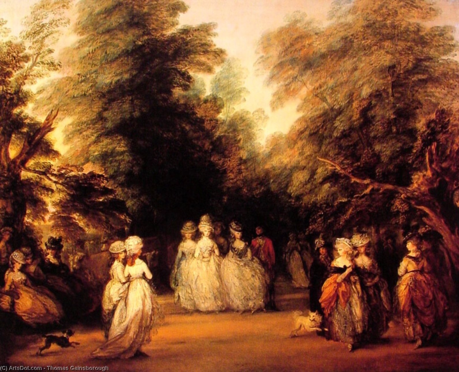 Wikioo.org - The Encyclopedia of Fine Arts - Painting, Artwork by Thomas Gainsborough - The Mall