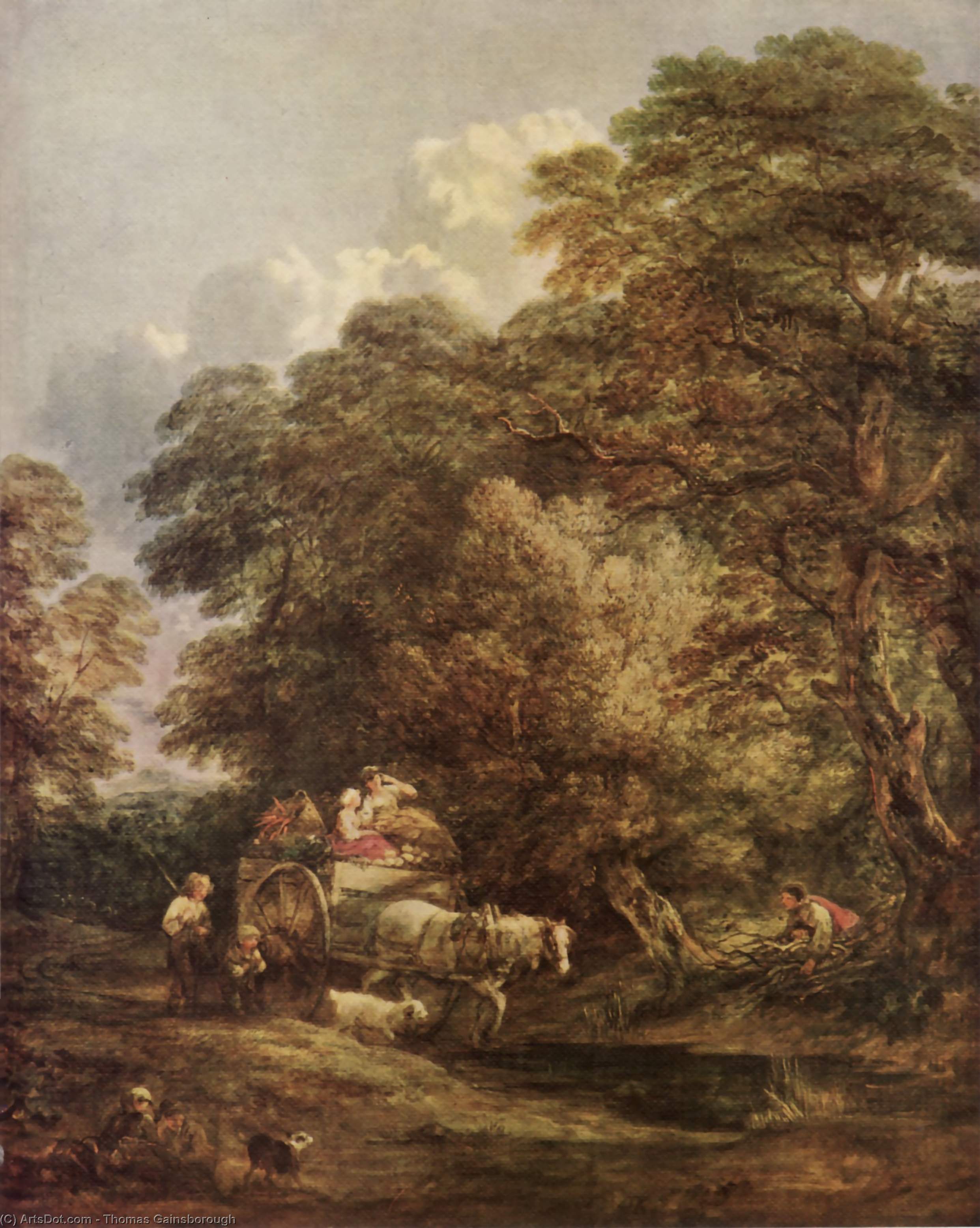 Wikioo.org - The Encyclopedia of Fine Arts - Painting, Artwork by Thomas Gainsborough - The market cart