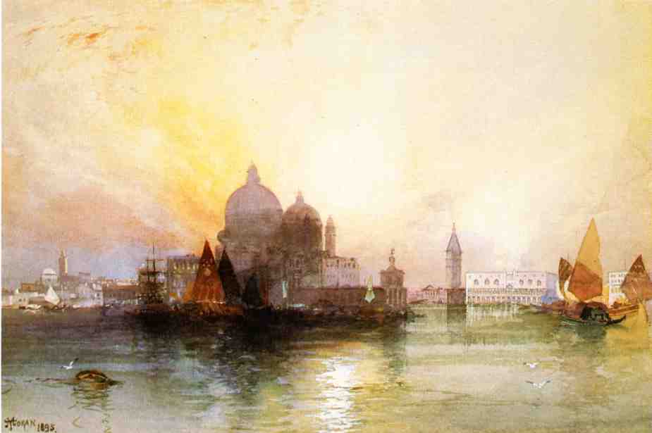 Wikioo.org - สารานุกรมวิจิตรศิลป์ - จิตรกรรม Thomas Moran - A View of Venice