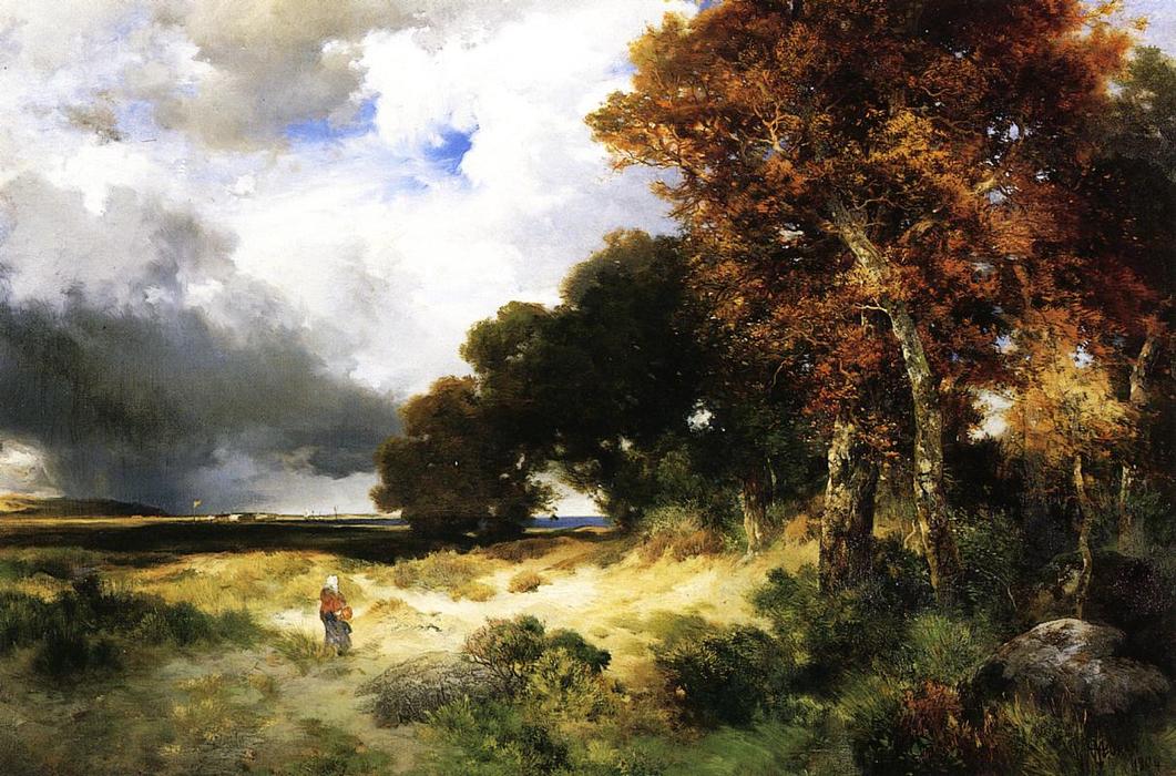 Wikioo.org - The Encyclopedia of Fine Arts - Painting, Artwork by Thomas Moran - Autumn, Peconic Bay, Long Island