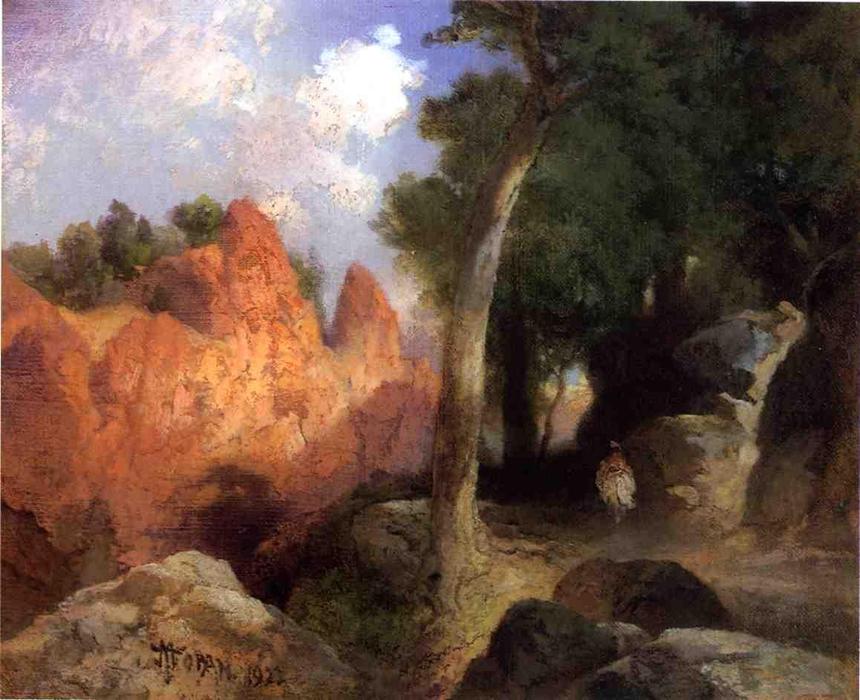 WikiOO.org - 百科事典 - 絵画、アートワーク Thomas Moran - 峡谷 の 雲