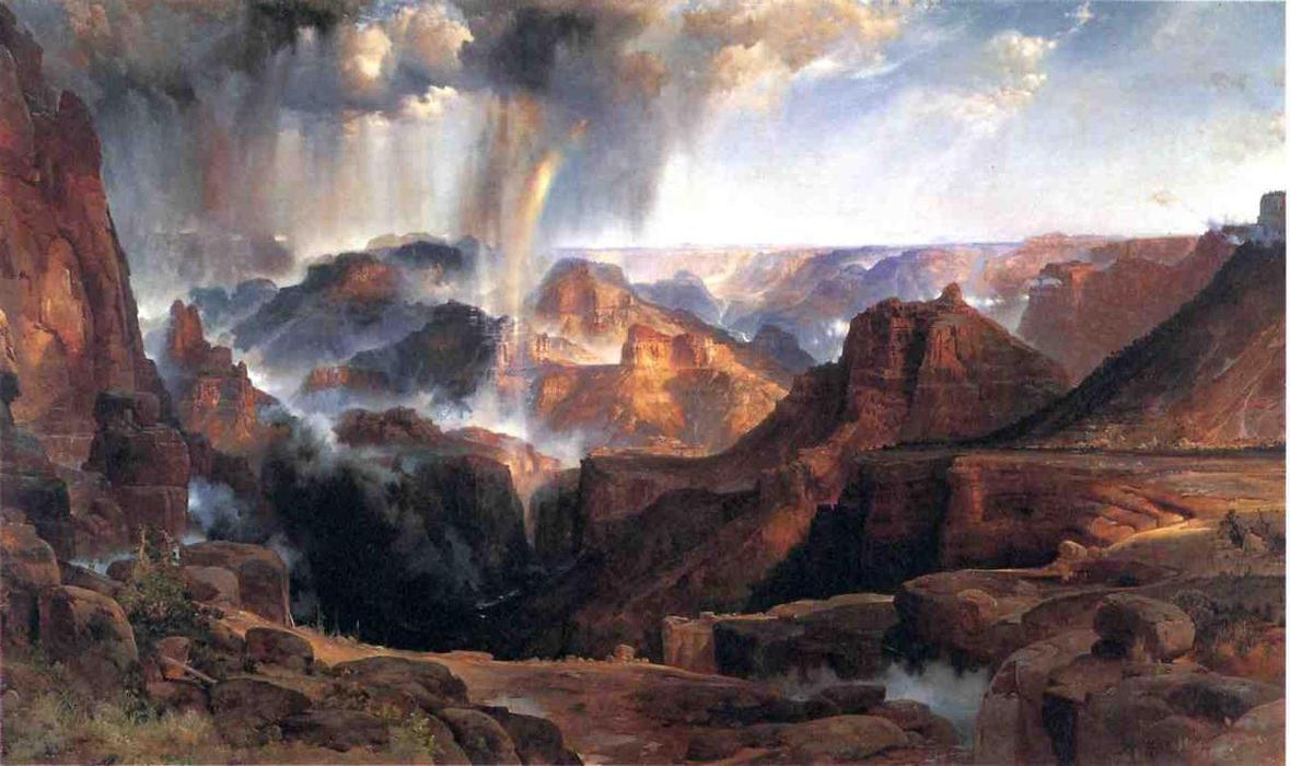 WikiOO.org - 백과 사전 - 회화, 삽화 Thomas Moran - Chasm of the Colorado
