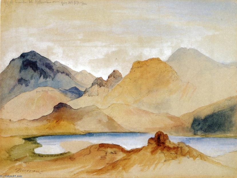 Wikioo.org - The Encyclopedia of Fine Arts - Painting, Artwork by Thomas Moran - Cinnabar Mountain, Yellowstone River