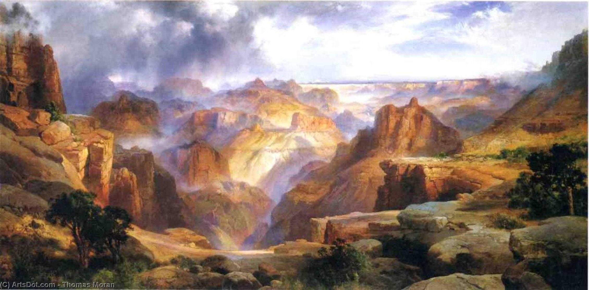 Wikioo.org - The Encyclopedia of Fine Arts - Painting, Artwork by Thomas Moran - Grand Canyon 4