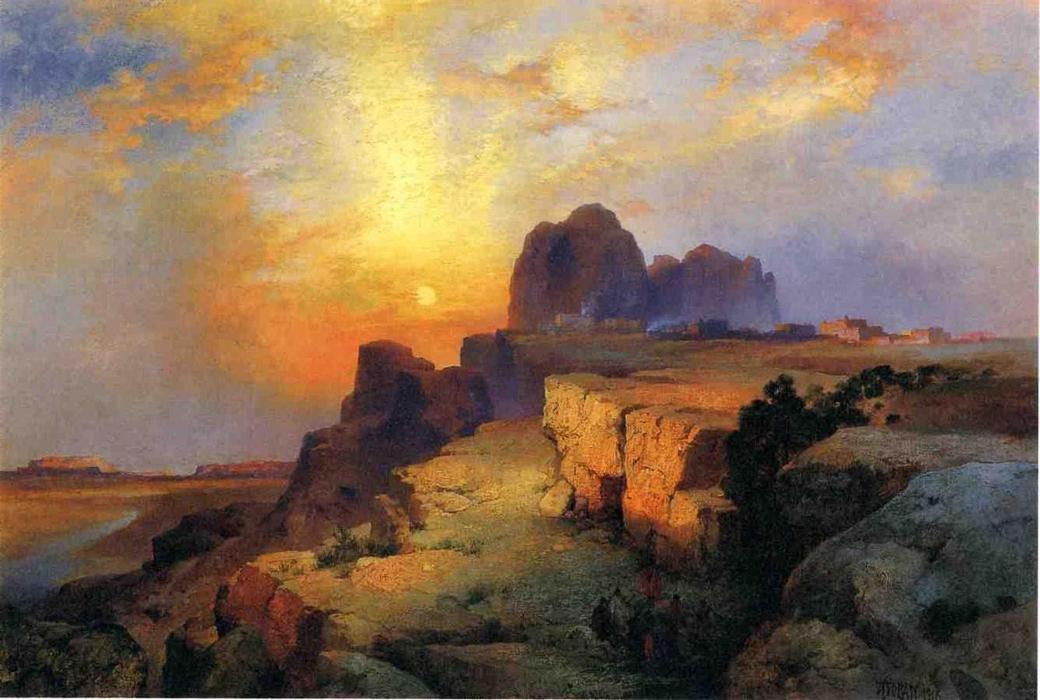 Wikioo.org - The Encyclopedia of Fine Arts - Painting, Artwork by Thomas Moran - Hopi Museum, Arizona