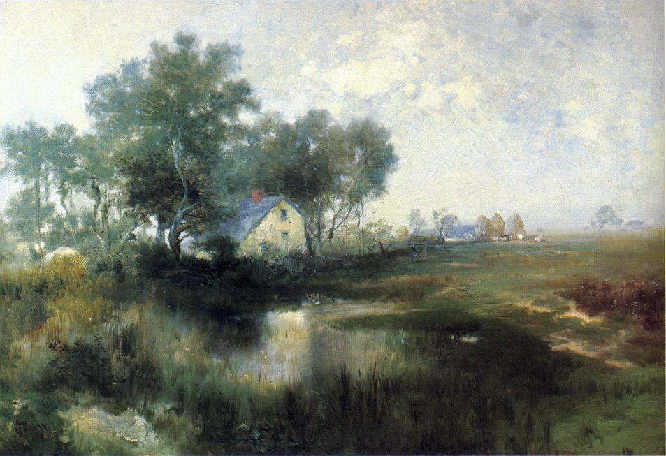 Wikioo.org - The Encyclopedia of Fine Arts - Painting, Artwork by Thomas Moran - Misty Morning, Appaquogue