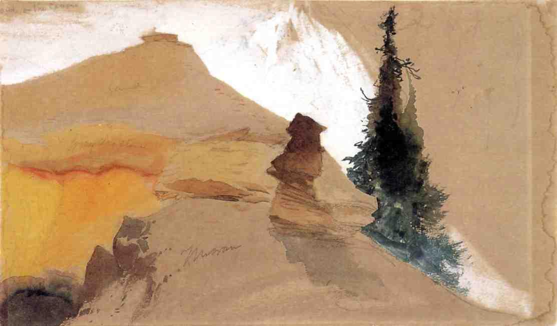 Wikioo.org - The Encyclopedia of Fine Arts - Painting, Artwork by Thomas Moran - Sand in the Canyon