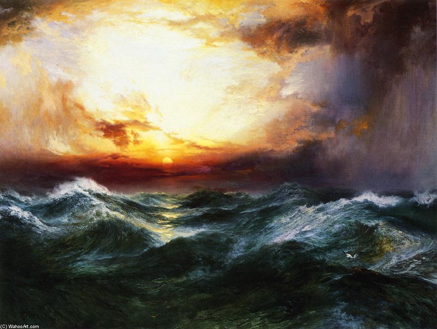 WikiOO.org - Enciklopedija dailės - Tapyba, meno kuriniai Thomas Moran - Sunset after a Storm