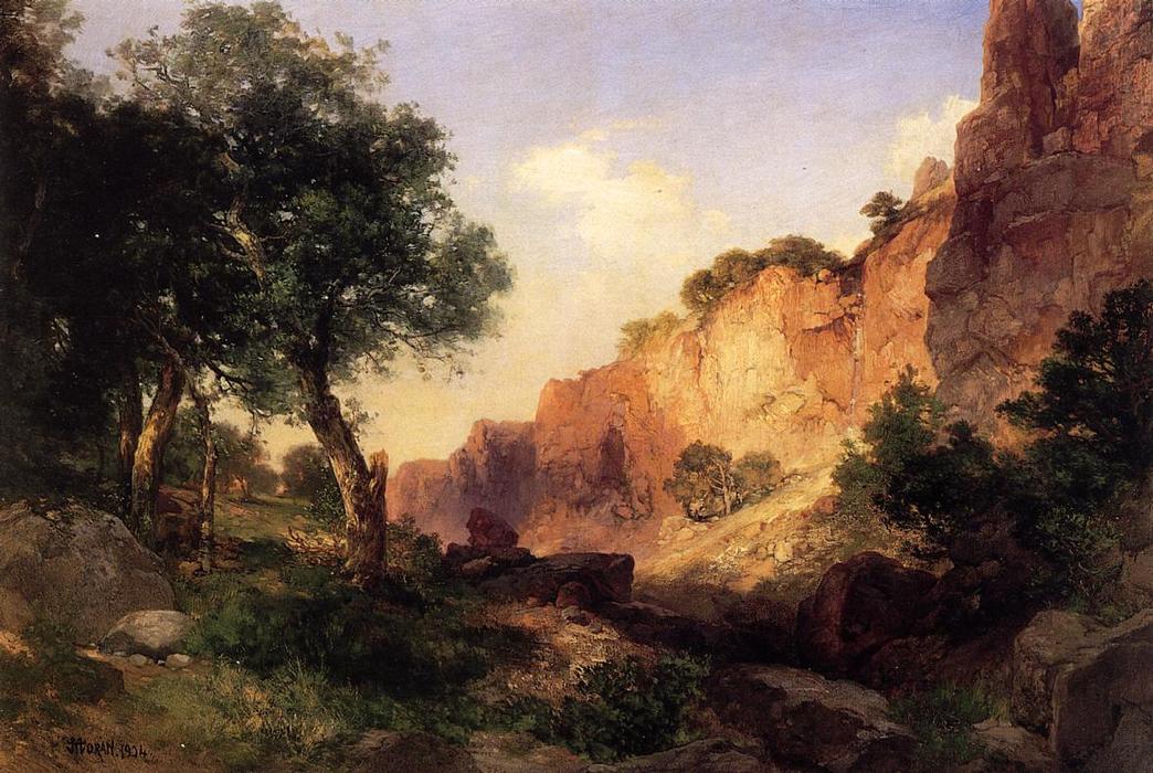 Wikioo.org - The Encyclopedia of Fine Arts - Painting, Artwork by Thomas Moran - The Grand Canyon - Hance Trail
