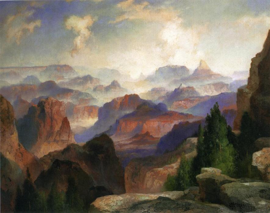 WikiOO.org - אנציקלופדיה לאמנויות יפות - ציור, יצירות אמנות Thomas Moran - The Grand Canyon 1