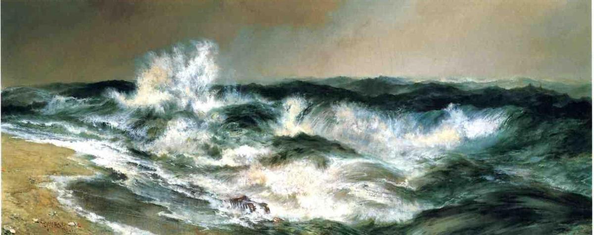 Wikioo.org - The Encyclopedia of Fine Arts - Painting, Artwork by Thomas Moran - The Much Resounding Sea