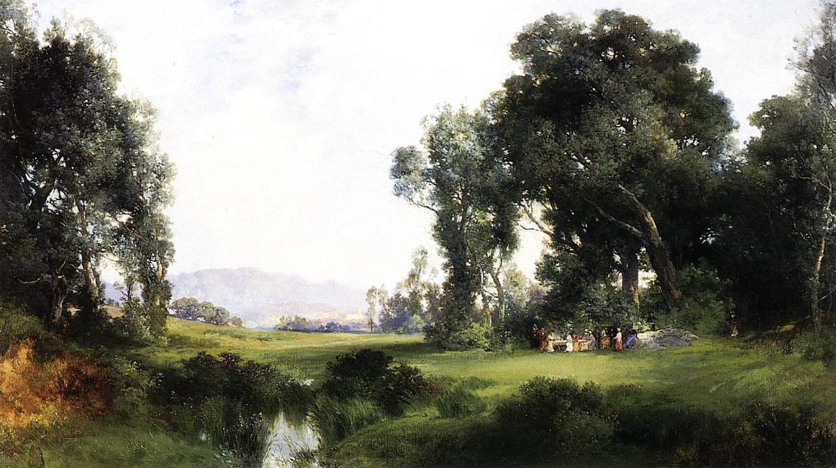 Wikioo.org - The Encyclopedia of Fine Arts - Painting, Artwork by Thomas Moran - The Picnic
