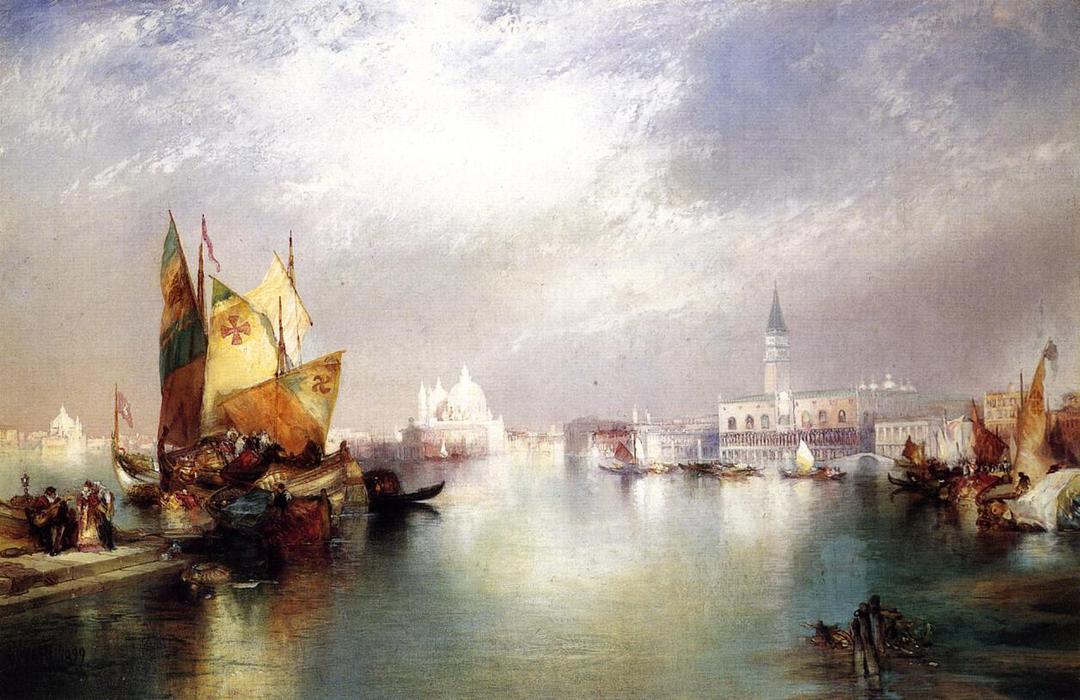 WikiOO.org - Encyclopedia of Fine Arts - Maleri, Artwork Thomas Moran - The Splendor of Venice