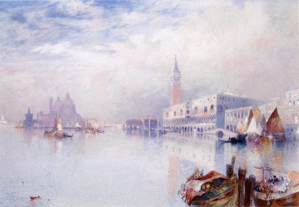 Wikioo.org - The Encyclopedia of Fine Arts - Painting, Artwork by Thomas Moran - Venetial Scene