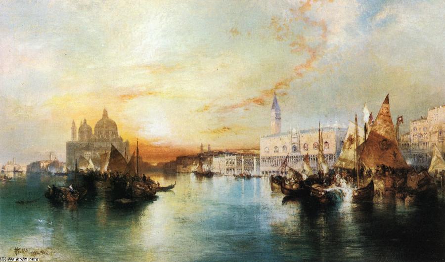Wikioo.org - The Encyclopedia of Fine Arts - Painting, Artwork by Thomas Moran - Venice from the Lagoon