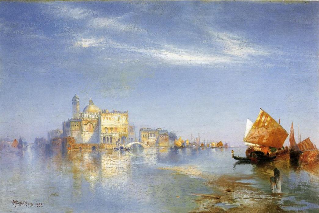 Wikioo.org - The Encyclopedia of Fine Arts - Painting, Artwork by Thomas Moran - View of Venice 1