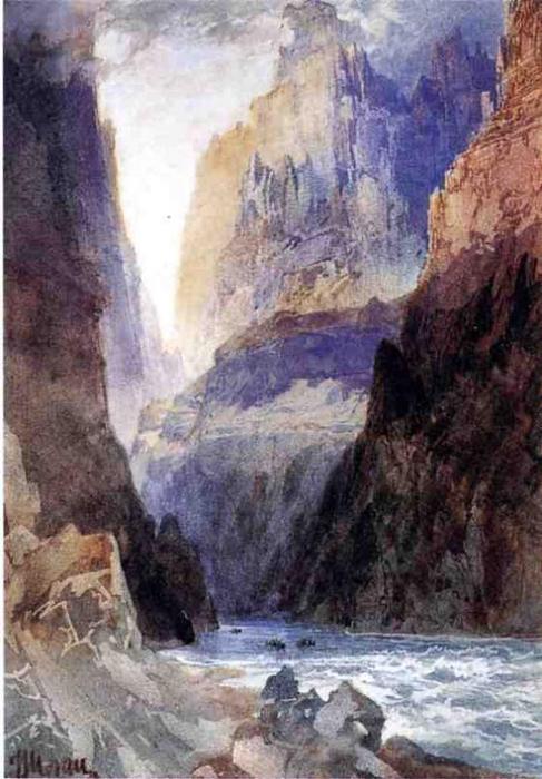 WikiOO.org - Encyclopedia of Fine Arts - Lukisan, Artwork Thomas Moran - Zion Canyon