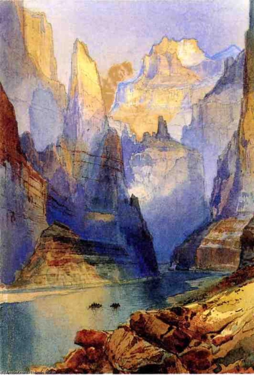 Wikioo.org - The Encyclopedia of Fine Arts - Painting, Artwork by Thomas Moran - Zion Valley