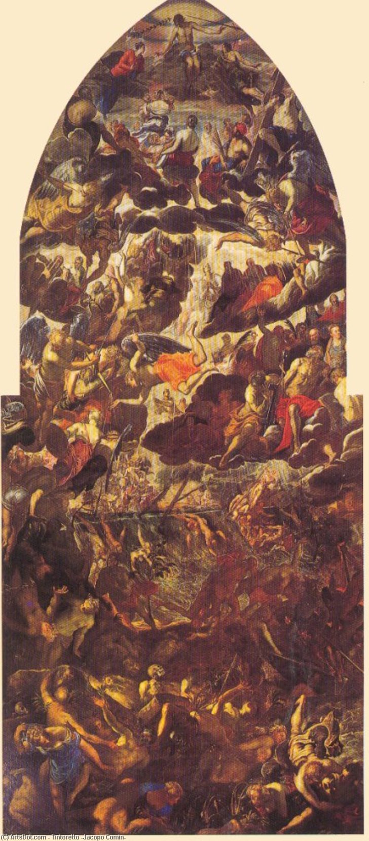WikiOO.org - Encyclopedia of Fine Arts - Schilderen, Artwork Tintoretto (Jacopo Comin) - Last Judgement