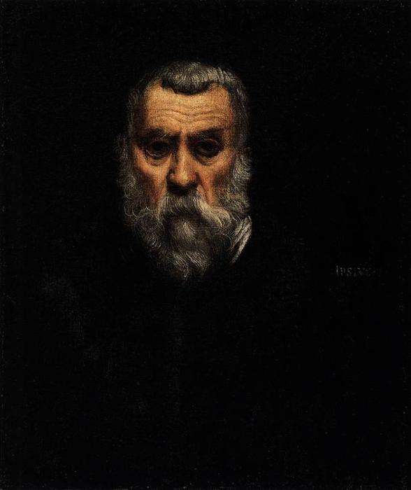 Wikioo.org – La Enciclopedia de las Bellas Artes - Pintura, Obras de arte de Tintoretto (Jacopo Comin) - autorretrato 1