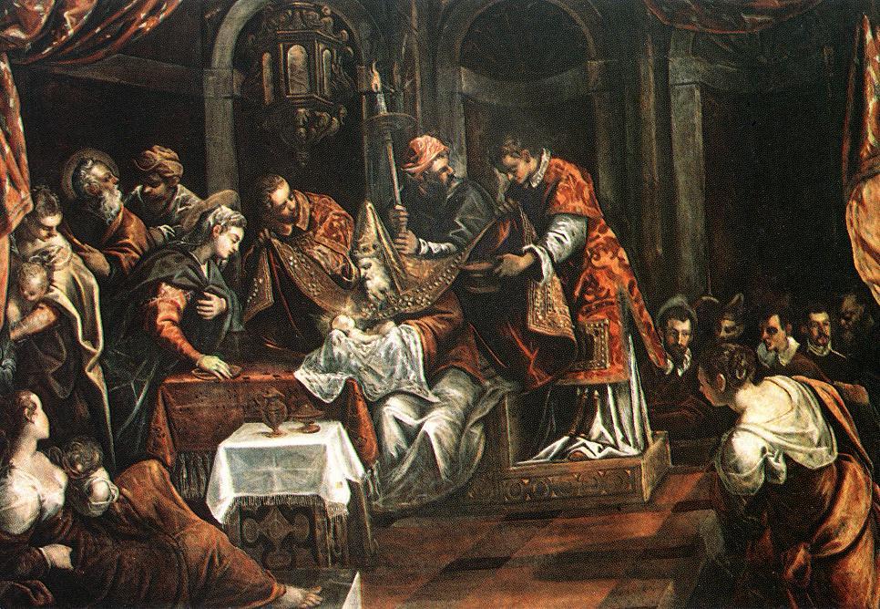 Wikioo.org - Encyklopedia Sztuk Pięknych - Malarstwo, Grafika Tintoretto (Jacopo Comin) - The Circumcision