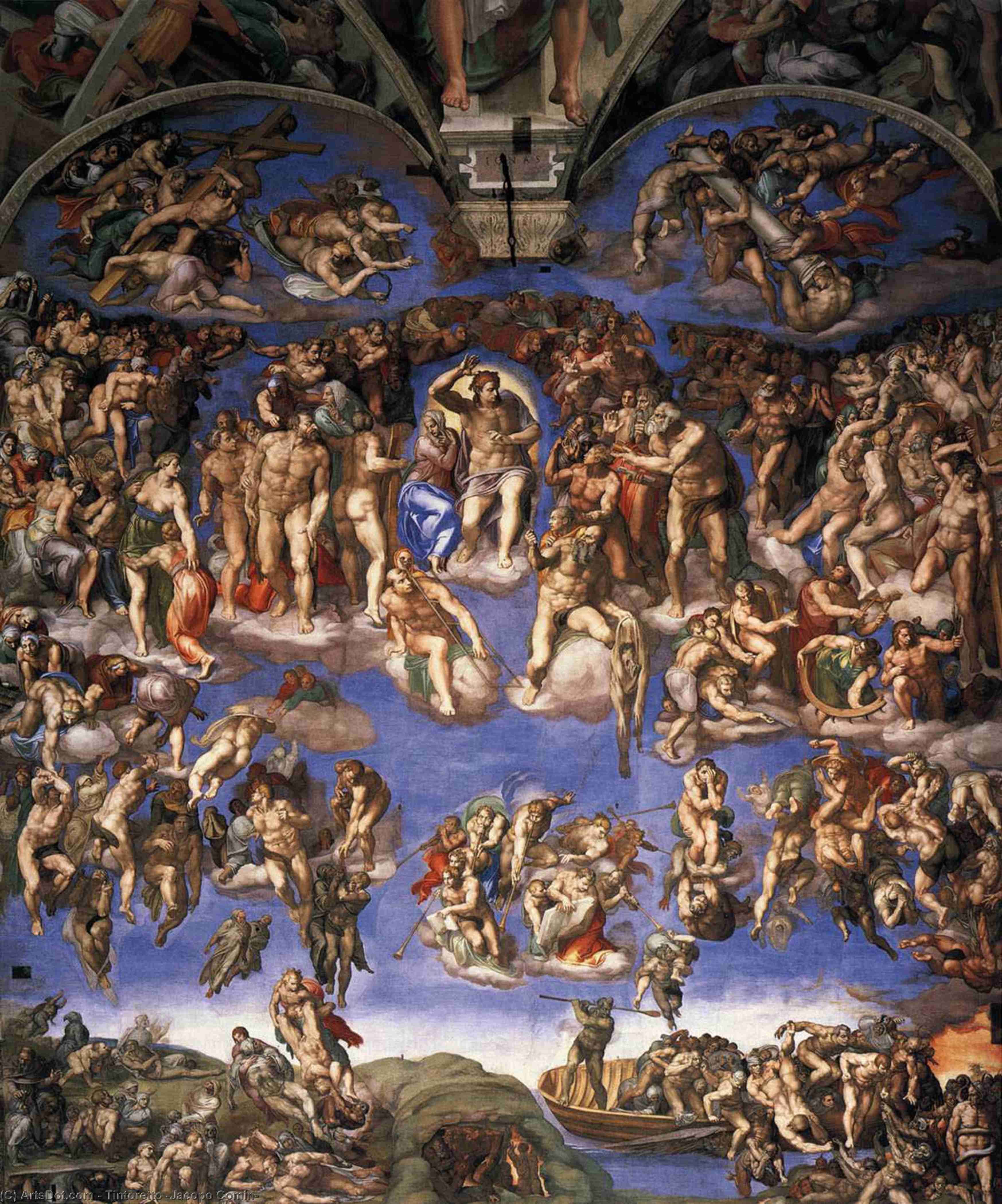WikiOO.org - Encyclopedia of Fine Arts - Maľba, Artwork Tintoretto (Jacopo Comin) - The Last Judgement