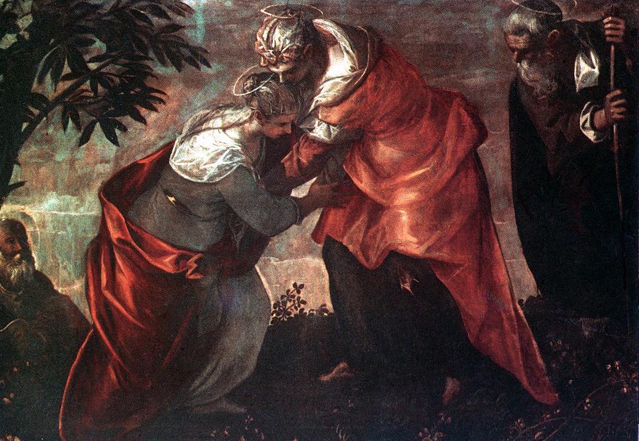 WikiOO.org - دایره المعارف هنرهای زیبا - نقاشی، آثار هنری Tintoretto (Jacopo Comin) - The Visitation