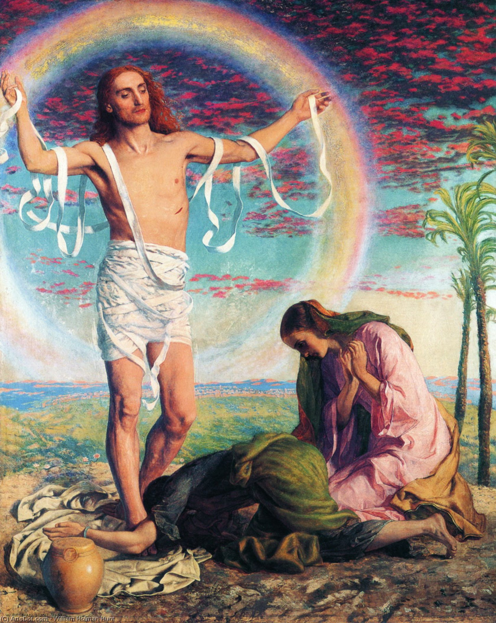 Wikioo.org - The Encyclopedia of Fine Arts - Painting, Artwork by William Holman Hunt - Christ and the two Marys